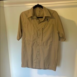 Browning Men's Tan Short Sleeve Shirt Jacket